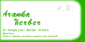 aranka werber business card